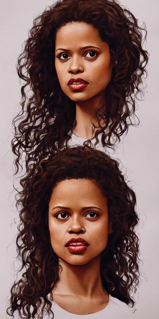 Image similar to gugu mbatha - raw, face, beauty, photorealistic, artstation