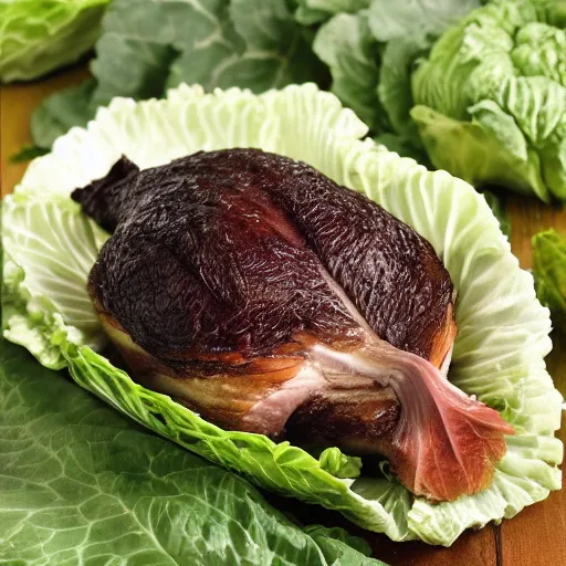 Image similar to duck with cabbage tail