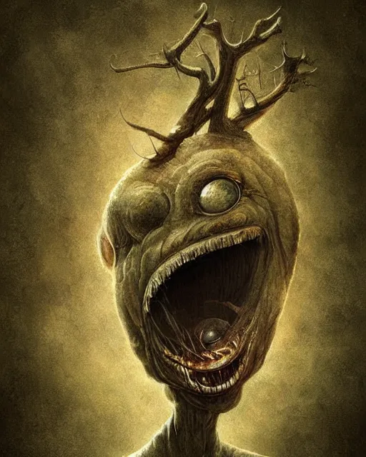 Image similar to a surreal painting of a strange creature by anton semenov and dariusz zawadzki and daryl mandryk