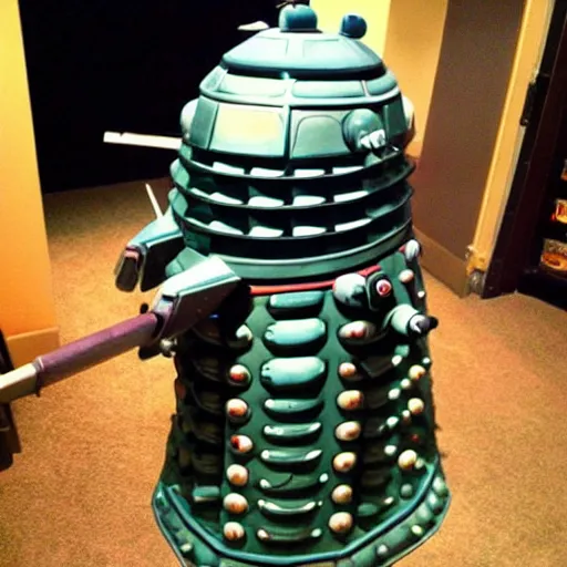 Prompt: dalek painted like a zaku ii