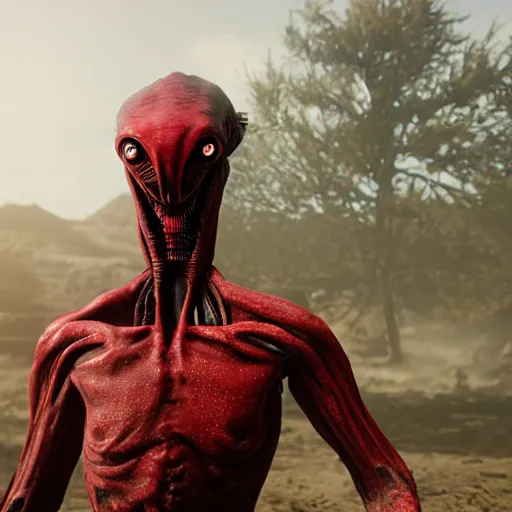 Image similar to alien in red red Redemption 2