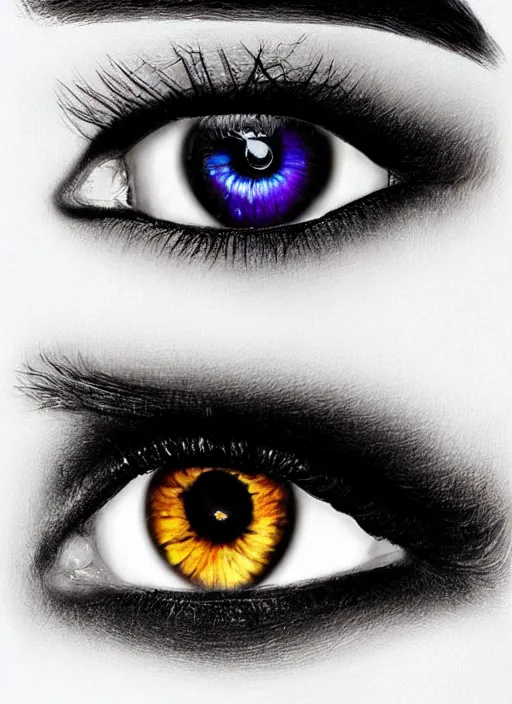 Image similar to portrait of a stunningly beautiful eye, all styles combined and multiplied