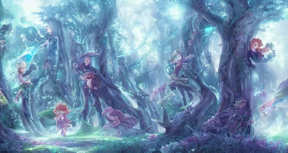 Image similar to Enchanted and magic forest, by ROSS tran