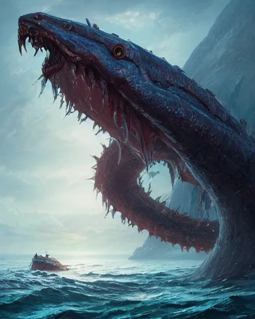 giant sea serpent drawing