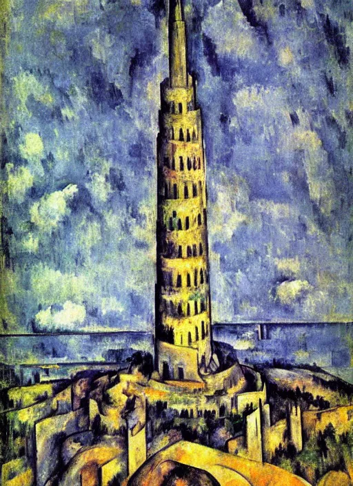 Image similar to the babel tower by paul cezanne