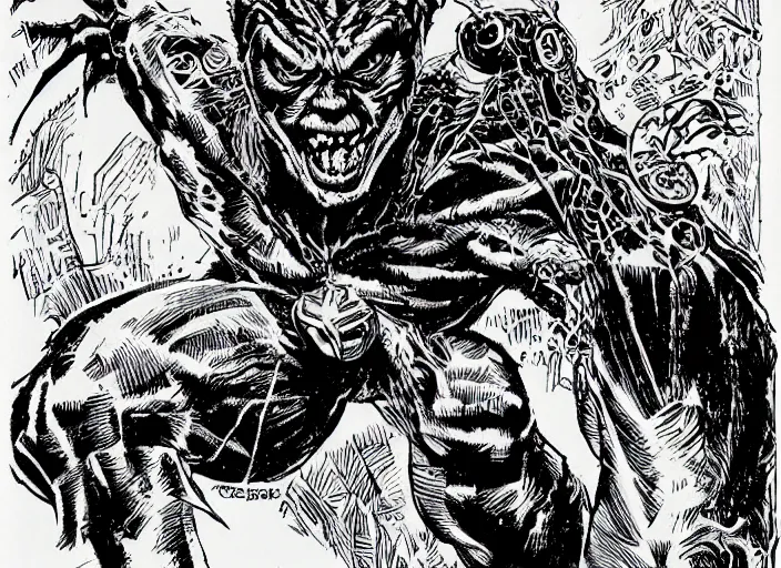 Image similar to green goblin illustration by mike ploog