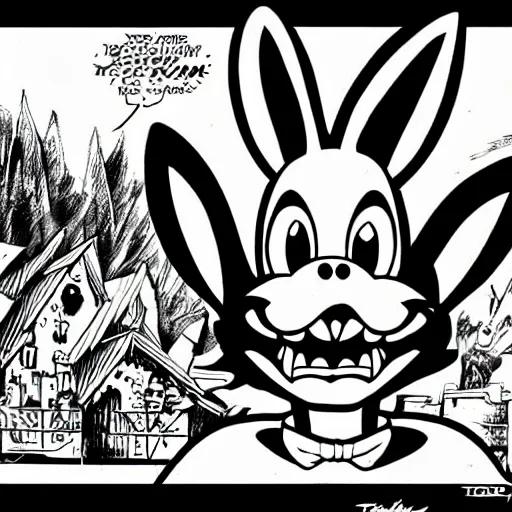 Prompt: demonic bugs bunny by Todd McFarlane