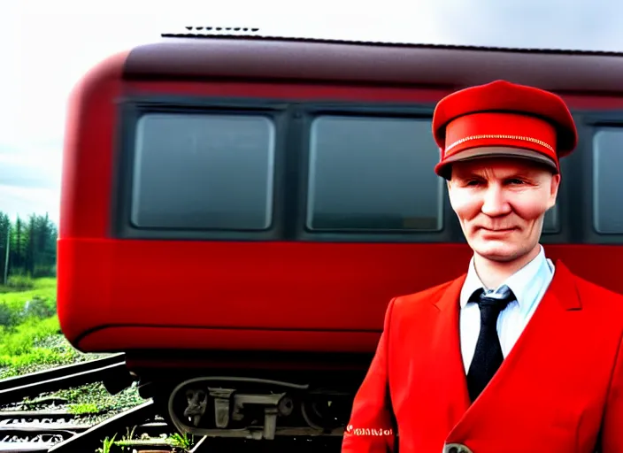 Image similar to train driver of the Russian Railways