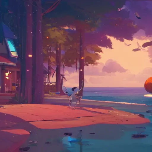 Image similar to enjoying the holidays in seychelles, detailed, cory loftis, james gilleard, atey ghailan, makoto shinkai, goro fujita, studio ghibli, rim light, exquisite lighting, clear focus, very coherent, plain background