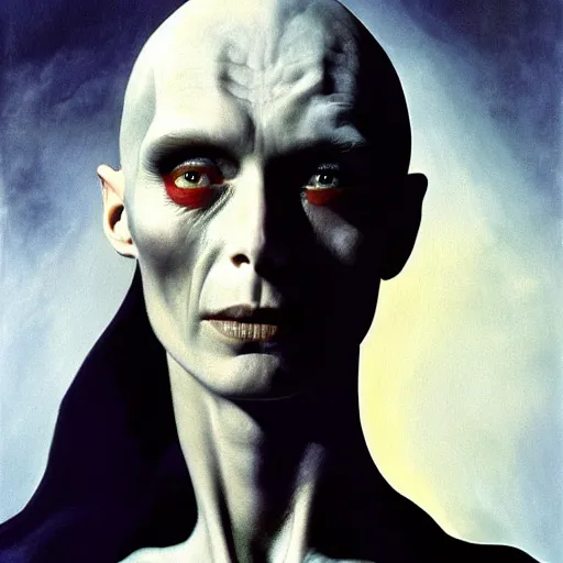 Prompt: ultra realistic portrait painting of tilda swinton as lord voldemort, art by frank frazetta, 4 k, ultra realistic, highly detailed, epic lighting