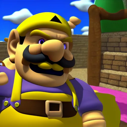 Image similar to wario on an adventure,, 8 k