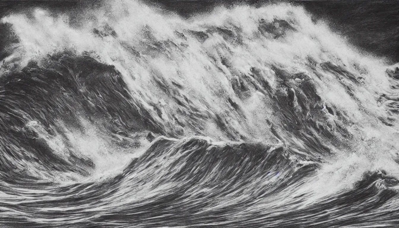 Image similar to crashing ocean wave, photorealistic drawing, international award winning