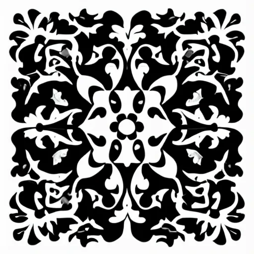 Image similar to a square vector art panel for cnc plasma, laser, simple geometric floral design pattern