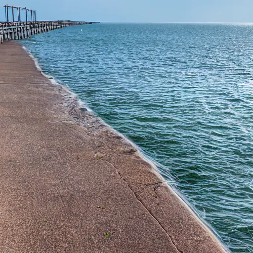 Image similar to detailed photo of the galveston sea wall