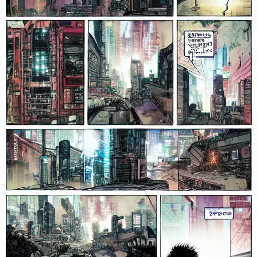 Prompt: A City Landscape of a Cyberpunk utopia, award winning comic book style, hyperdetailed, sharp, intricate