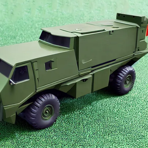 Prompt: HIMARS with rockets, Cars Pixar movie style, detailed, green