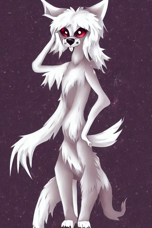 Image similar to a werewolf, fursona!!!!, by kawacy, trending on furaffinity, full body, furry art