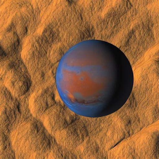 Prompt: “a photo of a mars-like planet, centered”