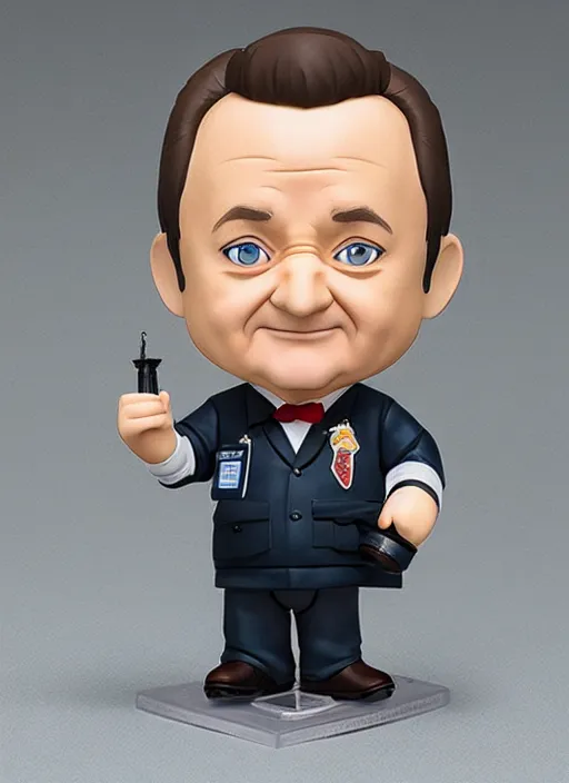 Image similar to bill murray, an nendoroid of bill murray figurine, realistic face, detailed product photo