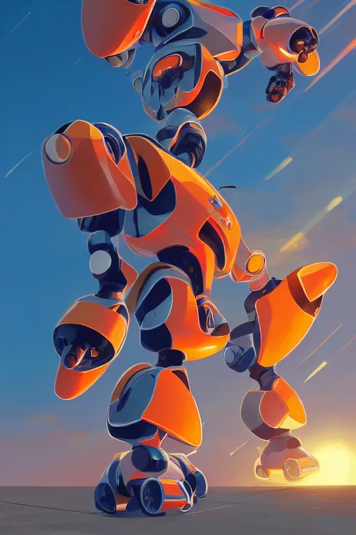 Image similar to metabots medabots medarotto medarot robot minimalist comics, behance hd by jesper ejsing, by rhads, makoto shinkai and lois van baarle, ilya kuvshinov, rossdraws global illumination ray tracing hdr radiating a glowing aura