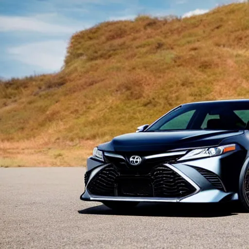 Prompt: a 2020 toyota camry with a widebody kit