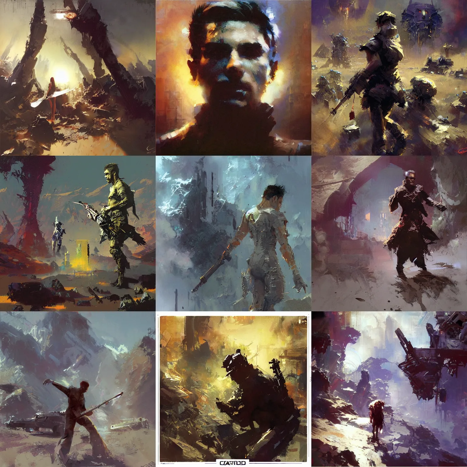 Prompt: album cover by craig mullins