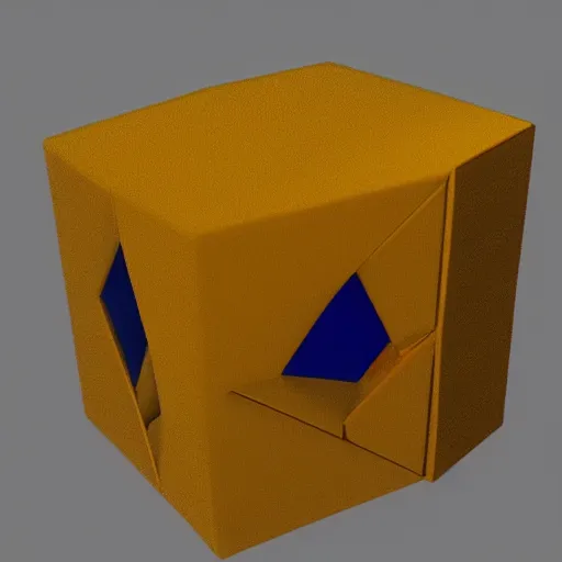 Image similar to a 3 d rendering of a 4 d cube, blender's eevee, digital artwork