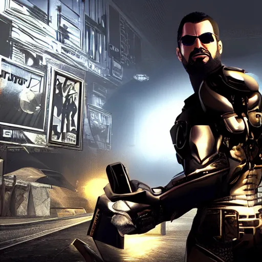 Prompt: deus ex video game