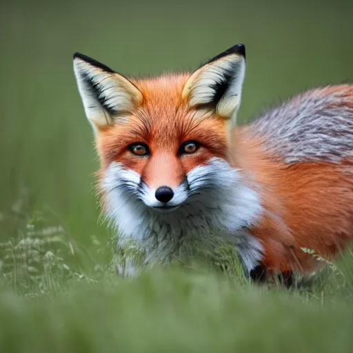 Prompt: a shy fox, photography, professional grade, 8k, realistic, very detailed, grass