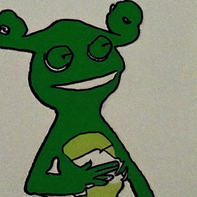 Image similar to pepe the frog, meme