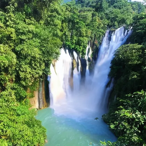 Image similar to beautiful photo of kuang si falls