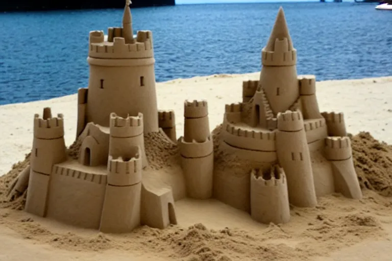 Image similar to a completed sand castle