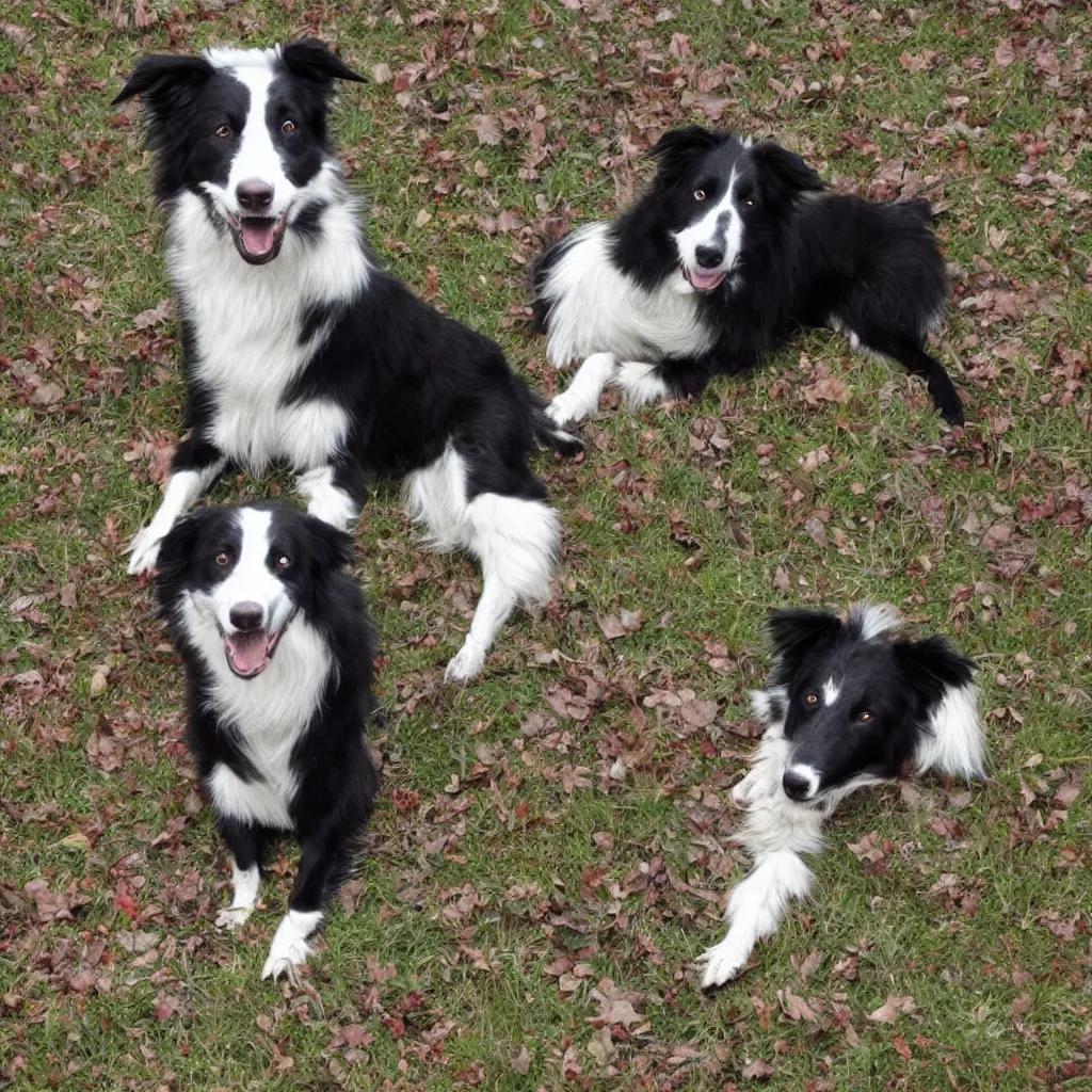 Prompt: where's waldo border collie