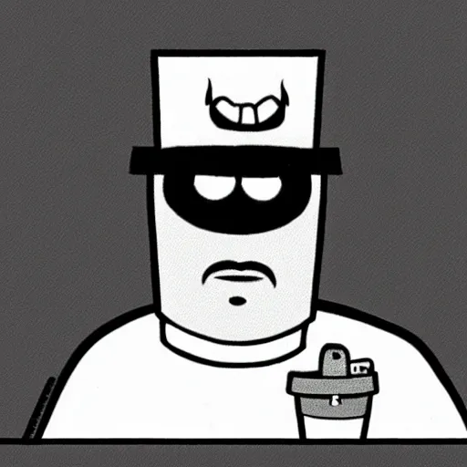 Image similar to Epic portrait of Master Shake from Aqua Teen Hunger Force