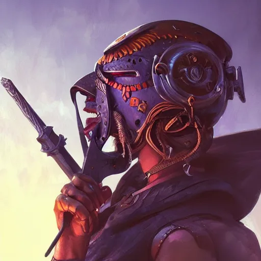 Image similar to cyberpunk viking helmet mask warrior goddess robot ninja fantasy, art gta 5 cover, official fanart behance hd artstation by jesper ejsing, by rhads, makoto shinkai and lois van baarle, ilya kuvshinov, ossdraws