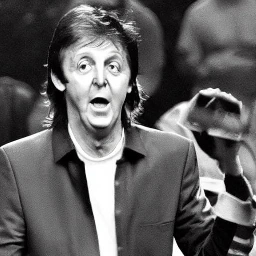 Image similar to paul mccartney playing in the nba