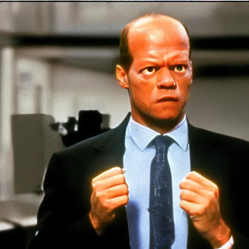 Image similar to Olaf Scholz as The Terminator in the movie Terminator - Judgment Day