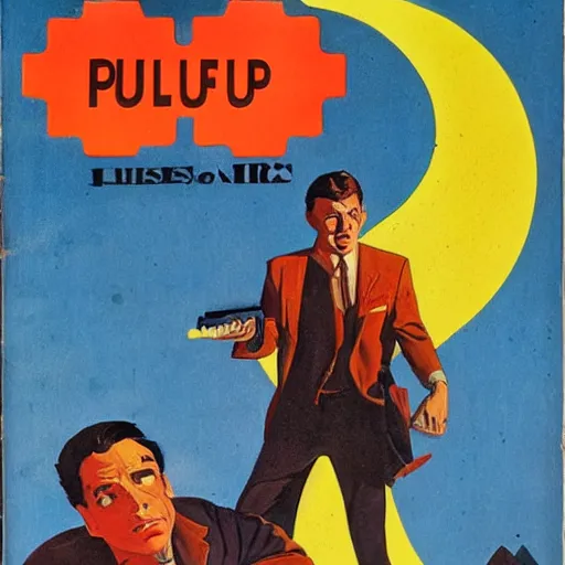 Image similar to pulp paperback novel cover design, science fiction