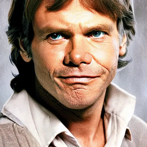 Image similar to mark hamill mixed with harrison ford