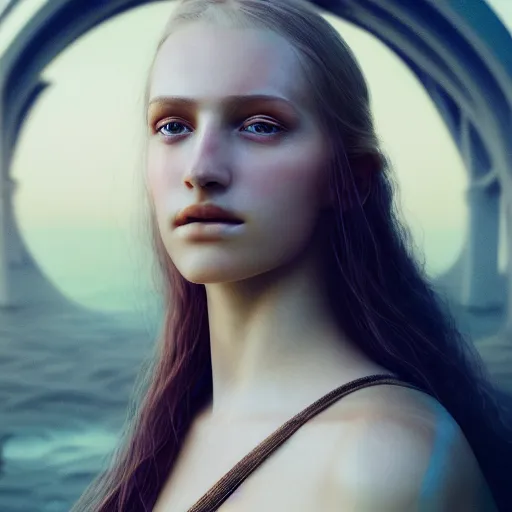Prompt: photographic portrait of a stunningly beautiful norse renaissance female in soft dreamy light at sunset, contemporary fashion shoot, by edward robert hughes, annie leibovitz and steve mccurry, david lazar, jimmy nelsson, breathtaking, 8 k resolution, extremely detailed, beautiful, establishing shot, artistic, hyperrealistic, beautiful face, octane render
