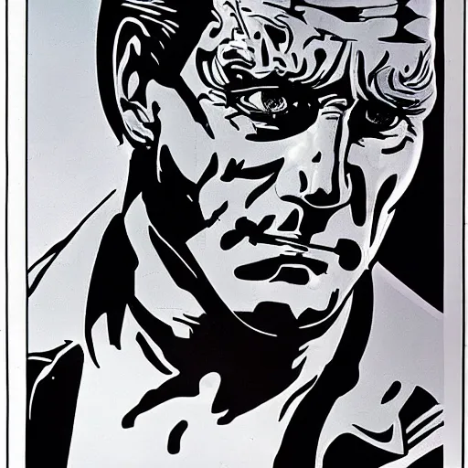 Image similar to Gene Kelly as the terminator, by Steve Dillon, hyperrealism