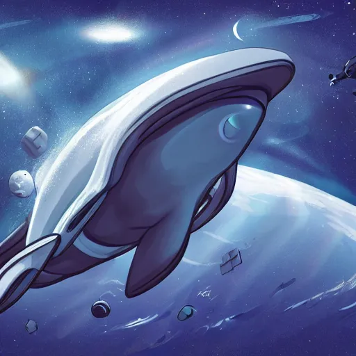 Prompt: space whales driving cars, 4 k, digital illustration,