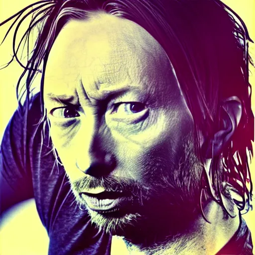Image similar to overlapping sheets of random thom yorke, hyper realistic, many very random variations of thom yorke, various emotions, various poses, high quality photographs, mixed styles, intricate details, beautiful lighting