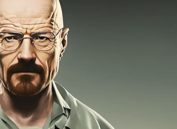 Image similar to walter white approaching venom, ultra realistic 4 k unreal engine very cinematic render with ray tracing bloom ambient occlusion strong reflections depth of field fog