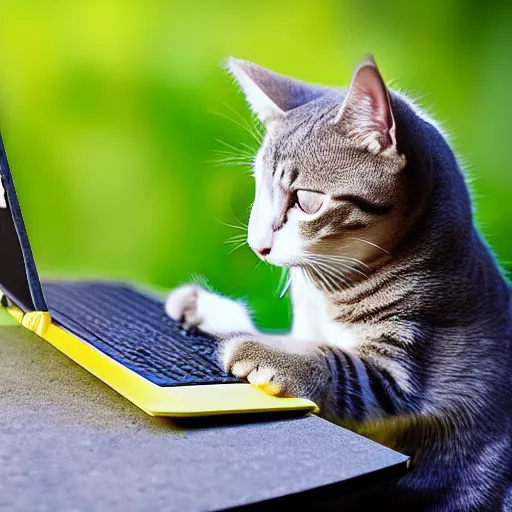 Image similar to cat who has catch computer's mouse ,Comedy Wildlife Photography Awards, award winning photography, by Leonardo Espina