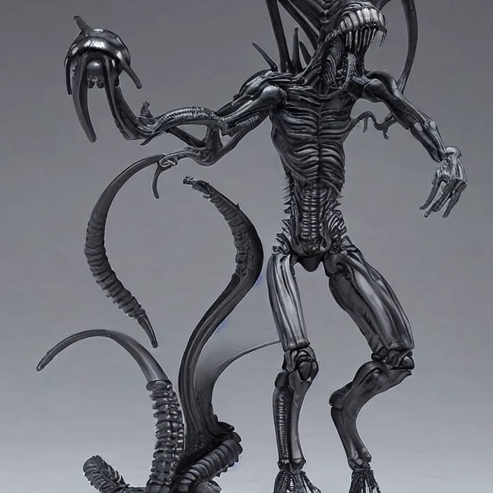 Prompt: h. r. giger xenomorph, an anime nendoroid of h. r. giger xenomorph, figurine, detailed product photo