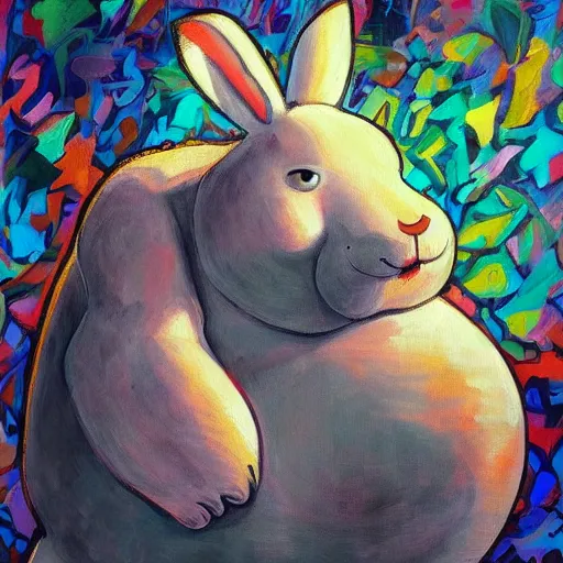 Image similar to beautiful epic painting of Big Chungus