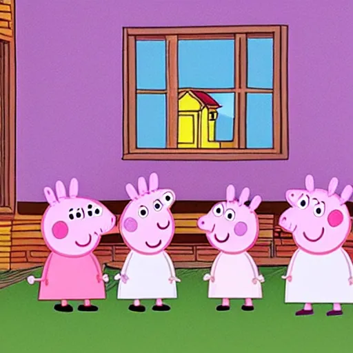 Image similar to peppa pig in a studio ghibli movie