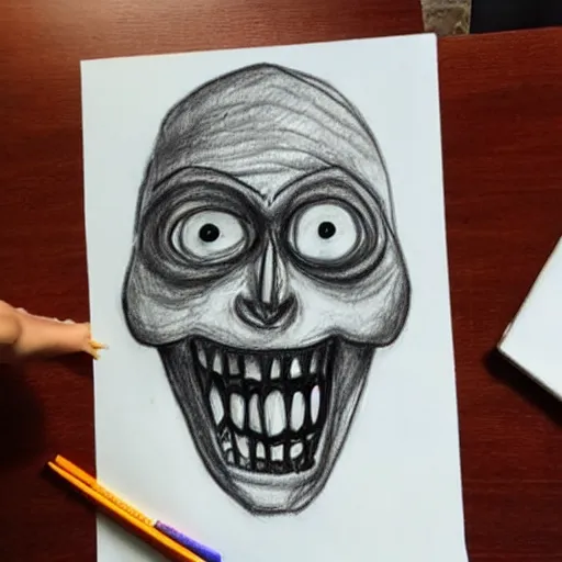 Image similar to scary drawing by a toddler