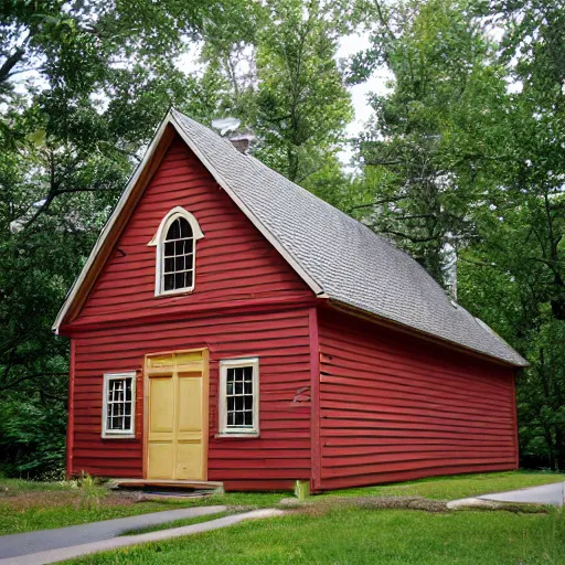 Prompt: 1 9 8 0's exterior wooden church siding